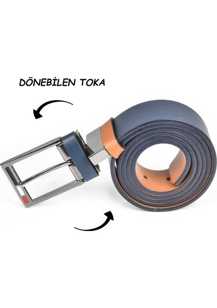 Çift Taraflı Dönen Tokalı Hakiki Deri 4 cm Spor Kemer 2402617 fiyatları