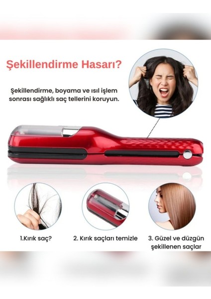 Kırmızı Renkli Saç Kırık Alma Cihazı, ve Güvenli Kullanım modelleri