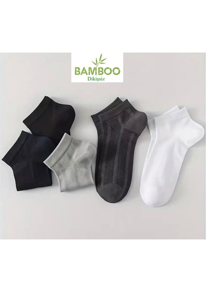 Bambu Erkek Ultra Comfort Dikişsiz Terletmeyen Patik Çorap 5'çift