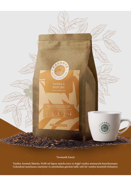250 gr Vanilla Matcha Çay Tozu | Favorte 250 gr Vanilyalı Maça Çayı Tozu