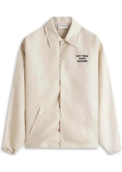Bej Su Geçirmez La Veste Slogan Ceket - Not From Paris Madame Yazılı fiyatları