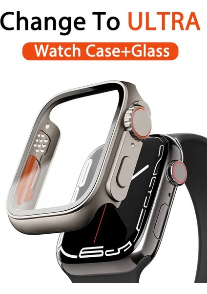 Apple Watch Series 7/8/9 Uyumlu 41 mm Kasa ve Ekran Koruyucu Ultraya dönüştürücü Kılıf