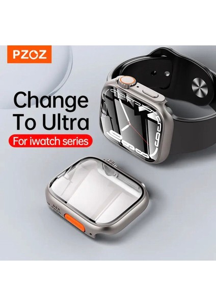 Apple Watch Series 7/8/9 Uyumlu 41 mm Kasa ve Ekran Koruyucu Ultraya dönüştürücü Kılıf fırsatları