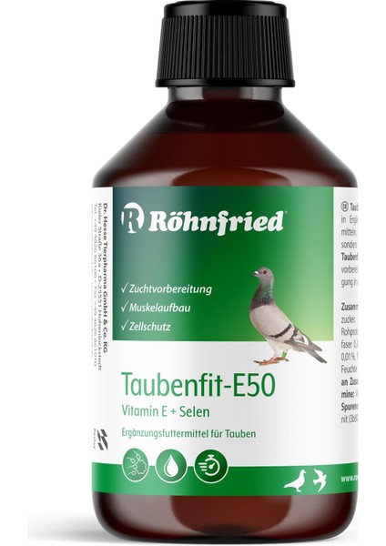 Taubenfit E50 – Selenyum ve E Vitamini – 15ML. (Orjinal Üründen Bölünmüş)