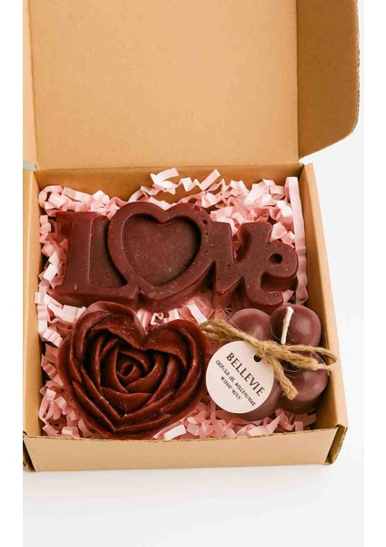 Dekoratif Mum Seti Hediye Paketi ile