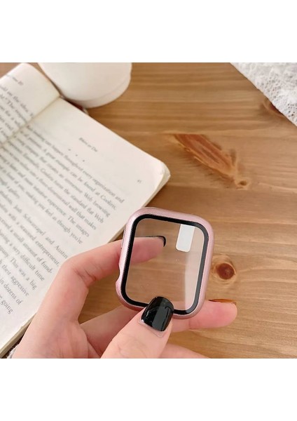 Apple Watch Series S4/5/6 44 mm Uyumlu mm Kasa ve Ekran Koruyucu Mika Kılıf .