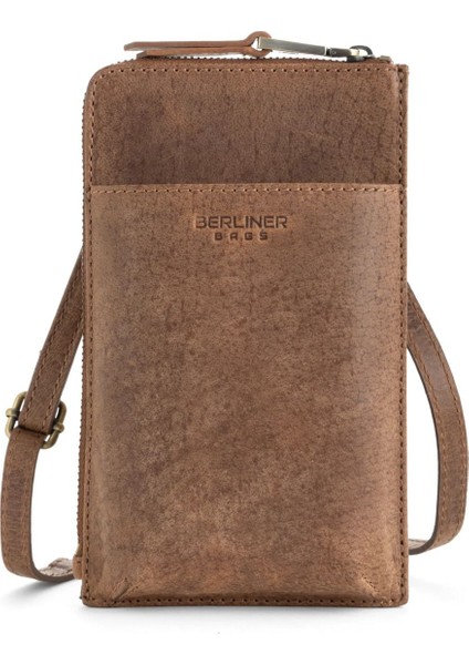 Kim Deri Cep Telefonu Çantası, Küçük Crossbody, Unisex, Cüzdanlı