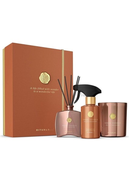 Private Collection Hediye Seti "süet Vanilya" Kokulu Mum, Mini Koku Çubukları ve Oda Kokusu