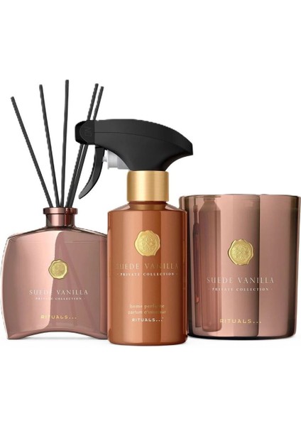 Private Collection Hediye Seti "süet Vanilya" Kokulu Mum, Mini Koku Çubukları ve Oda Kokusu fiyatları