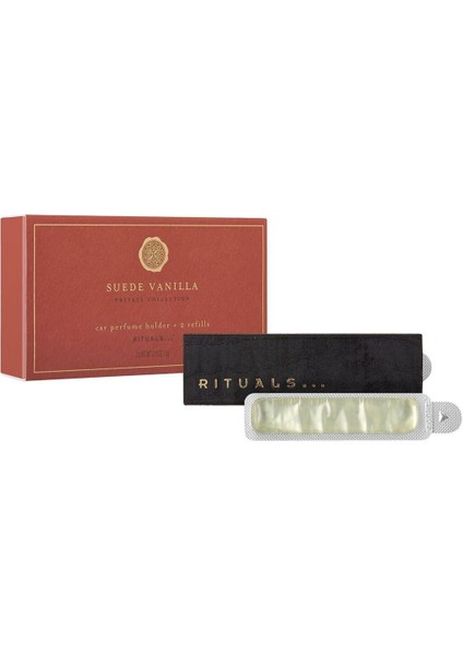 Private Collection Süet Vanilya Araba Parfümü 2’li Set, Ahşap Tutuculu 6ml