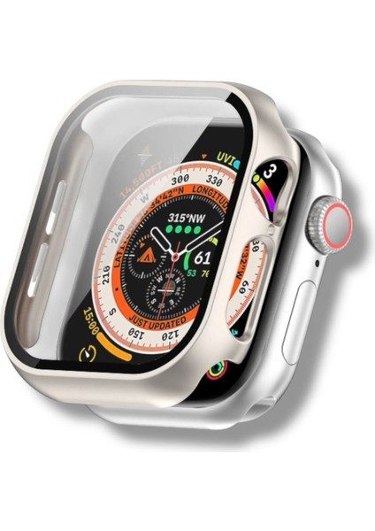 Apple Watch Series S4/5/6 44 mm Uyumlu mm Kasa ve Ekran Koruyucu Mika Kılıf .
