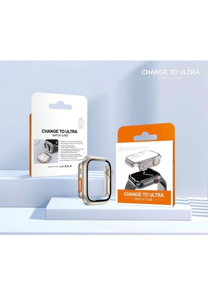Apple Watch Series 7/8/9 Uyumlu 45 Mm Kasa Ve Ekran Koruyucu Ultraya Dönüştürücü Kılıf .