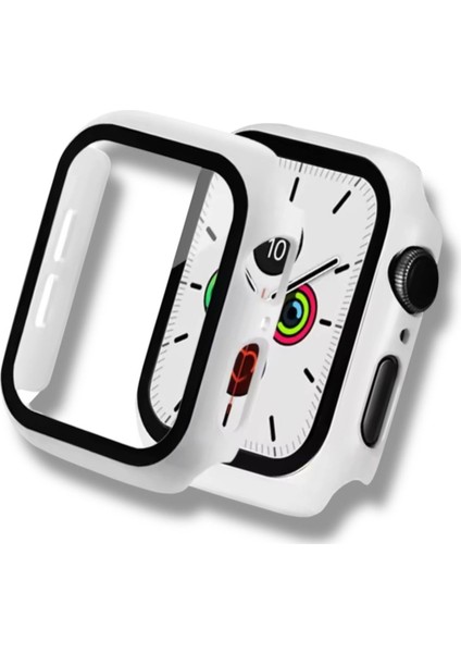 Apple Watch Series 7/8/9 45 Uyumlu mm Kasa ve Ekran Koruyucu Mika Kılıf .