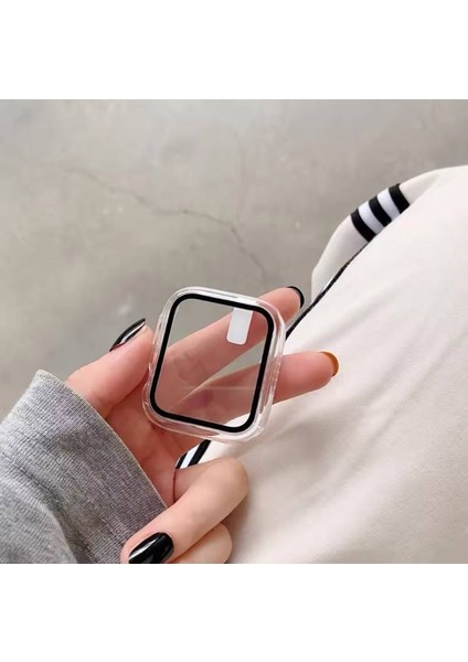 Apple Watch Series 7/8/9 45 Uyumlu mm Kasa ve Ekran Koruyucu Mika Kılıf . fırsatları