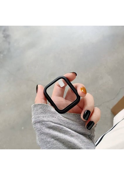 Apple Watch Series 7/8/9 45 Uyumlu mm Kasa ve Ekran Koruyucu Mika Kılıf .