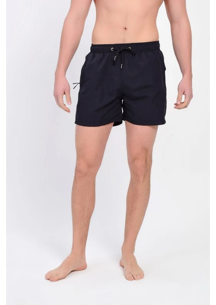 Erkek Siyah Deniz Şortu Fermuarlı Cepli 12018 modelleri