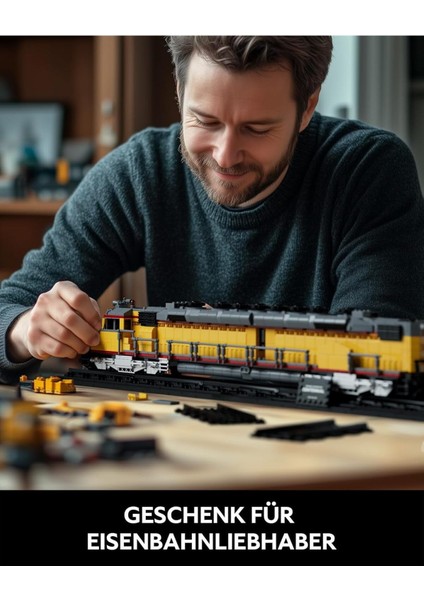Lokomotif Model Yapı Seti ,kelepçeli Yapı Blokları ile Raylı Dizel Tren