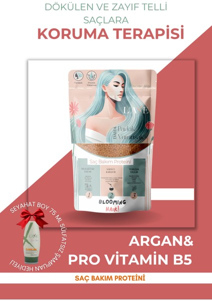 Dökülen – Zayıf Telli Saçlara Koruma Terapisi | Saç Bakım Proteini | 50 Gram