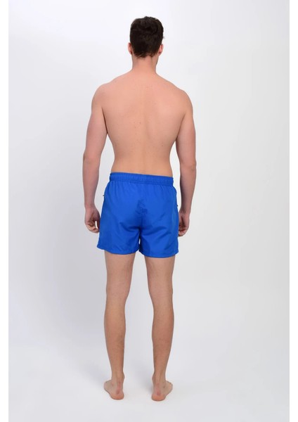 Erkek Saks Deniz Şortu Fermuarlı Cepli 12018