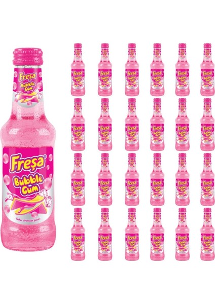 Bubble Gum Sakız Aromalı Gazoz Çevir Aç Kapak 200 ml x 24 Adet