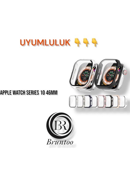 Apple Watch Series 10 46 mm Uyumlu Kasa ve Ekran Koruyucu Mika Kılıf . fiyatları