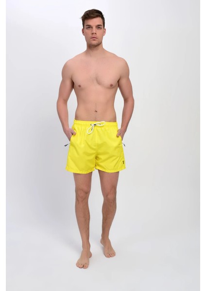 Erkek Sarı Deniz Şortu Fermuarlı Cepli 12018 fiyatları