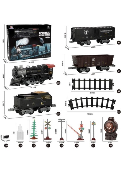 Elektrikli Tren Seti ,buhar, Ses ve Işıklar, Vagonlar ve Raylar ile Uzaktan Kumandalı Tren Oyuncağı modelleri