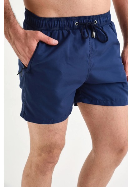 Erkek Lacivert Deniz Şortu Fermuarlı Cepli 12018 fırsatları