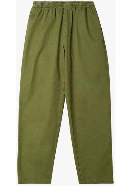 Konforlu Easy Twill Pant: Relaxed Fit, Tam Pamuklu, Elastik Bel