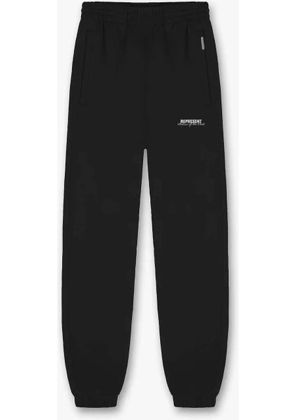 Patron Of The Club Siyah Sweatpant - %100 Pamuklu, Esnek Bel ve Kollar