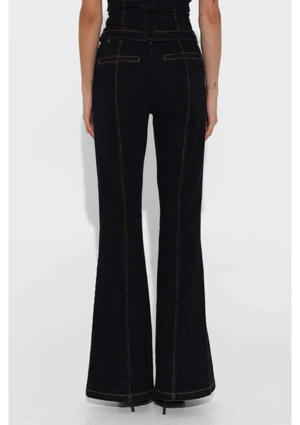 Brooklyn Jeans - Siyah Mid/low Bel Jean, Şık Dikiş Detayları ile Tarzınızı Yansıtın modelleri