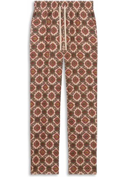 100% Ipek Bej Le Pantalon Renzo Pantolon - Elastik Bel, Italyan Cepler