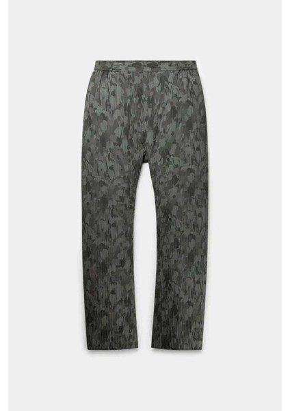 Adetola Sipho Community Kargo Pantolon - Özel Desenli, Elastik Bel, Dark Green