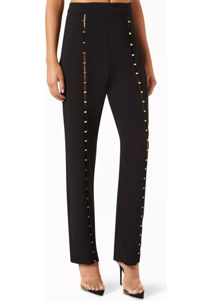 Rossgreen Düz Paça Krep Pantolon, Siyah