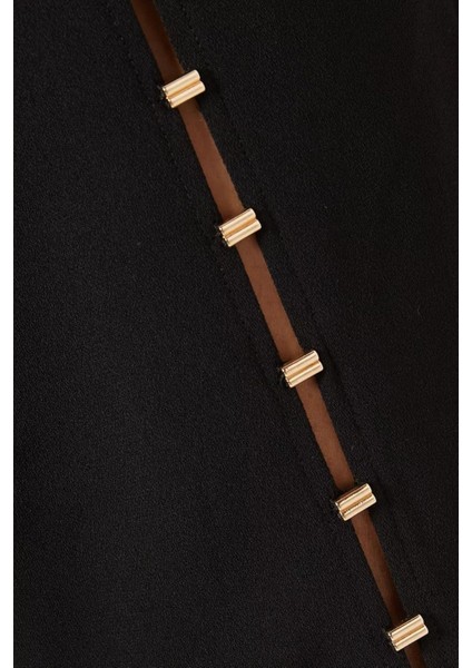 Rossgreen Düz Paça Krep Pantolon, Siyah fırsatları