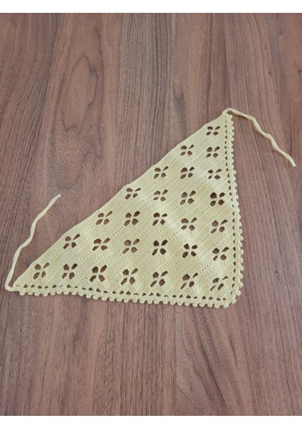 Örgü Bandana, El Örgüsü Desenli Üçgen Bandana, Yazlık Bandana fırsatları