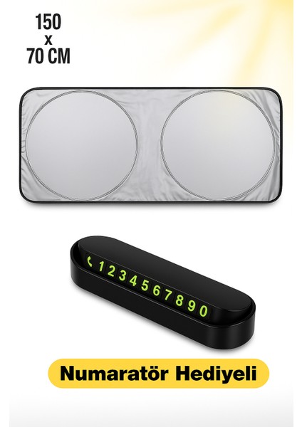 Land Rover Dıscovery 4 3.0 Sdv6 Se Araca Uygun Oto Ön Cam Güneşliği - Numaratör Hediyeli