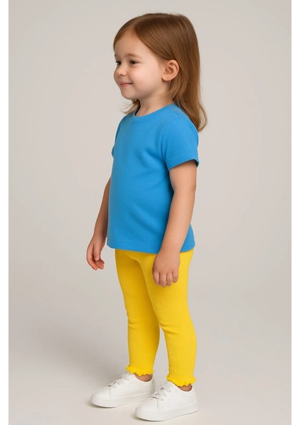 Pure Dots Kız Çocuk Yazlık Sarı Tayt