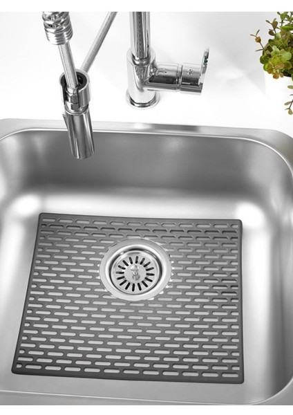 Dikdörtgen Silikon Ayarlanabilir Kaydırmaz Lavabo Üst ve Iç Matı 33X28 Antrasit Renk 1 Adet M-115 fiyatları