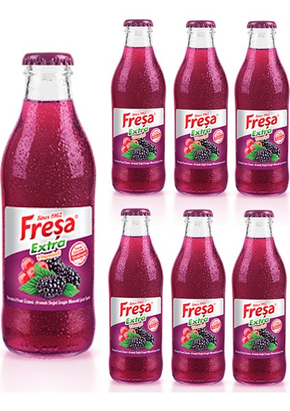 Extra Karadut Frenk Üzümü Mineralli Gazlı İçecek 200 ml x 6 Adet