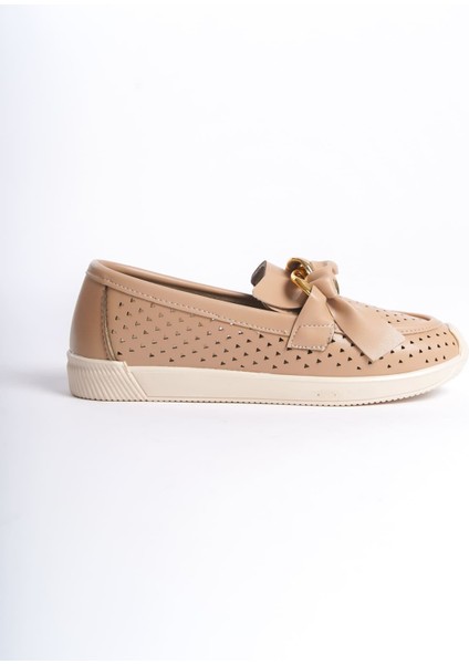 Handy Bağcıksız Ortopedik Rahat Taban Kalp Desenli Kadın Babet Ayakkabı Kt Ten modelleri