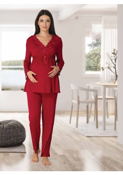 Dvina Effortt Lohusa Pijama Takımı Fuşya - 8092