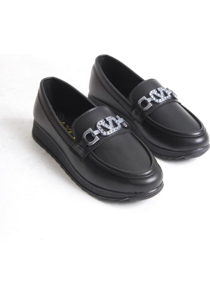 Charlotte Ortopedik Rahat Taban Toka Detaylı Klasik Babet Anne Ayakkabısı St Siyah