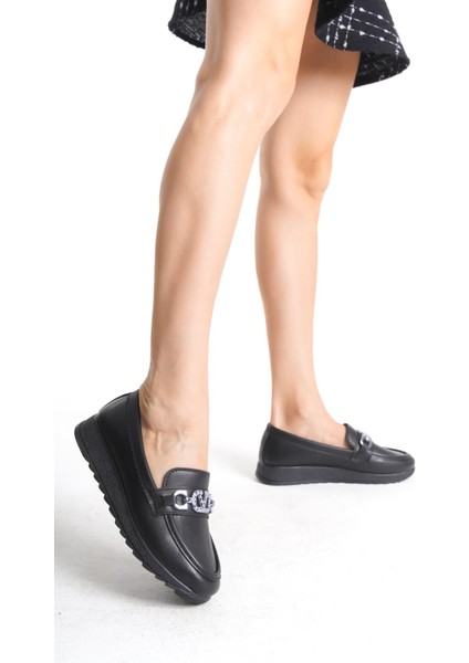 Charlotte Ortopedik Rahat Taban Toka Detaylı Klasik Babet Anne Ayakkabısı St Siyah modelleri