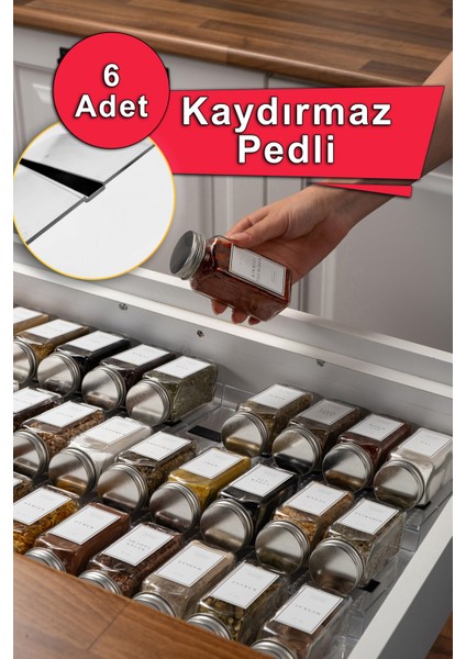 36'lı Şeffaf Pleksi Standlı Cam Baharatlık Seti Kapaklı Etiketli Baharatlık Takımı MH02SLVR36 indirimleri