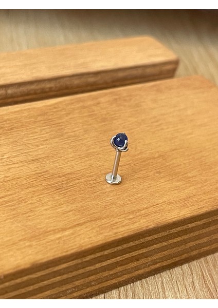 316 L Cerrahi Çelik Pençe Modeli Lapis Taşlı Kıkırdak Helix Tragus Piercingi