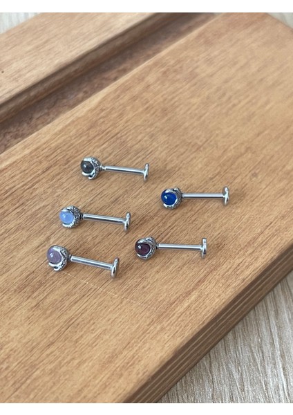 316 L Cerrahi Çelik Pençe Modeli Lapis Taşlı Kıkırdak Helix Tragus Piercingi fiyatları
