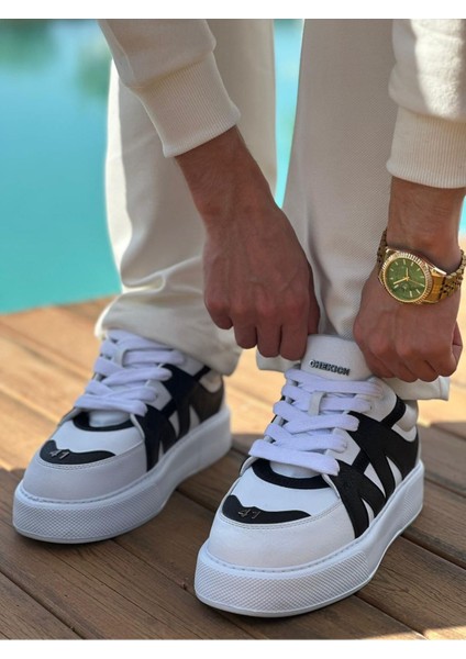 J2407 Star-X Ortopedik Taban Günlük Cilt Erkek Sneaker Spor Ayakkabı Cbt Beyaz/siyah fiyatları