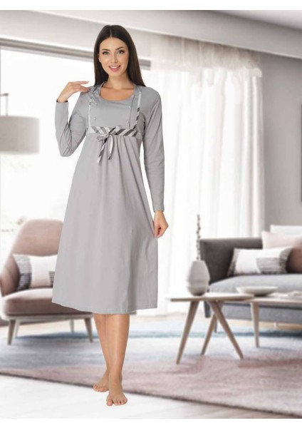 Dvina Effortt Lohusa Gecelik Gri - 8083