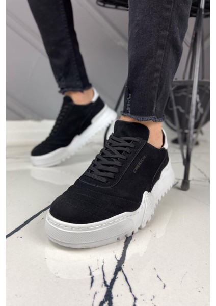 J037 Ortopedik Taban Günlük Süet Erkek Sneaker Spor Ayakkabı Sbt Siyah
